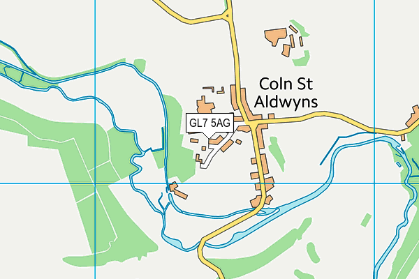 GL7 5AG map - OS VectorMap District (Ordnance Survey)