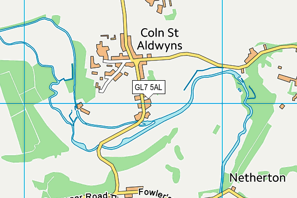 GL7 5AL map - OS VectorMap District (Ordnance Survey)