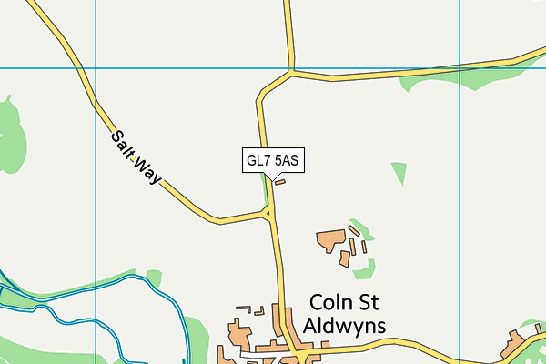 GL7 5AS map - OS VectorMap District (Ordnance Survey)