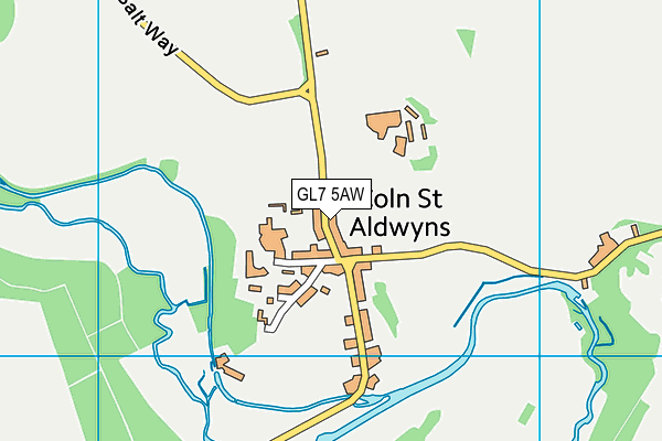 GL7 5AW map - OS VectorMap District (Ordnance Survey)