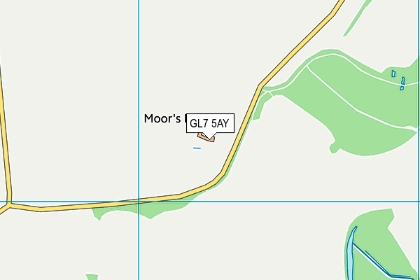 GL7 5AY map - OS VectorMap District (Ordnance Survey)