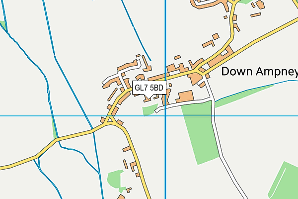 GL7 5BD map - OS VectorMap District (Ordnance Survey)