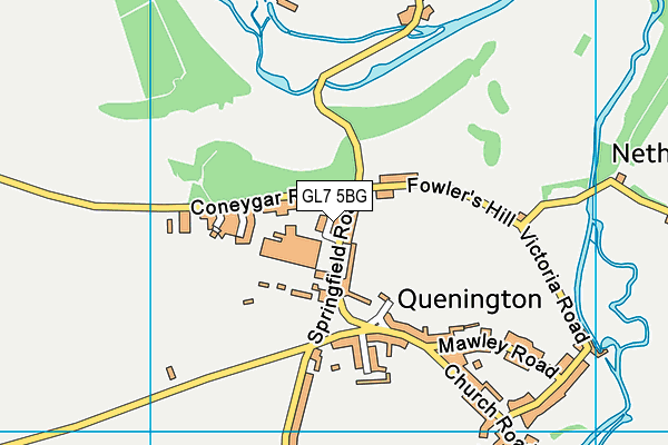 GL7 5BG map - OS VectorMap District (Ordnance Survey)