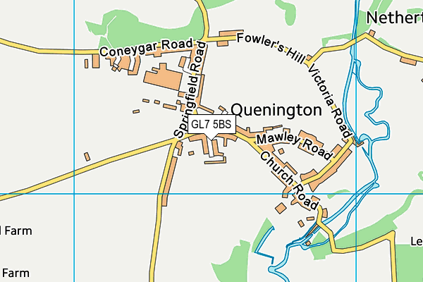 GL7 5BS map - OS VectorMap District (Ordnance Survey)