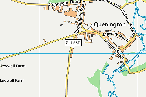 GL7 5BT map - OS VectorMap District (Ordnance Survey)