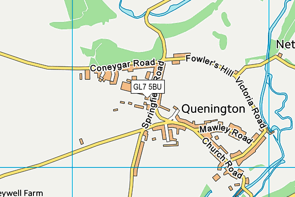 GL7 5BU map - OS VectorMap District (Ordnance Survey)