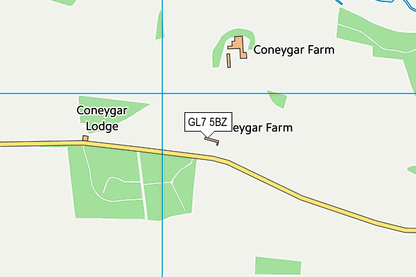 GL7 5BZ map - OS VectorMap District (Ordnance Survey)