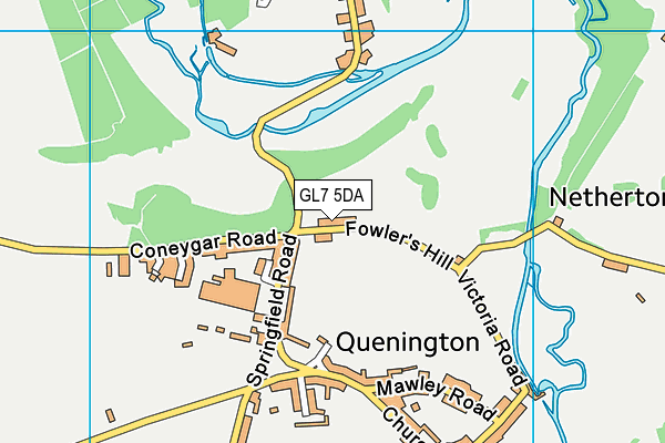 GL7 5DA map - OS VectorMap District (Ordnance Survey)