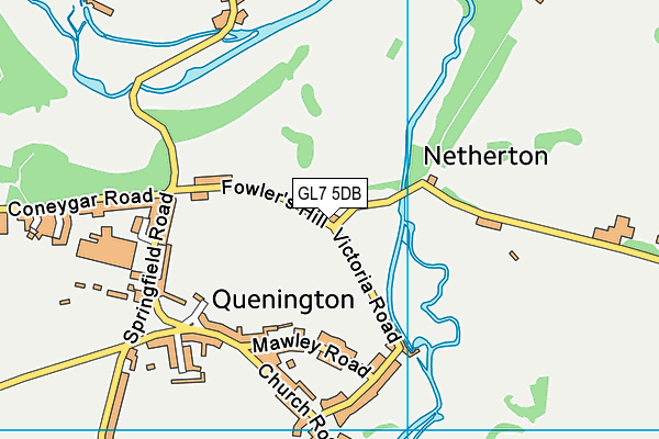 GL7 5DB map - OS VectorMap District (Ordnance Survey)