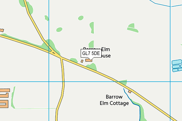 GL7 5DE map - OS VectorMap District (Ordnance Survey)