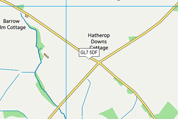GL7 5DF map - OS VectorMap District (Ordnance Survey)