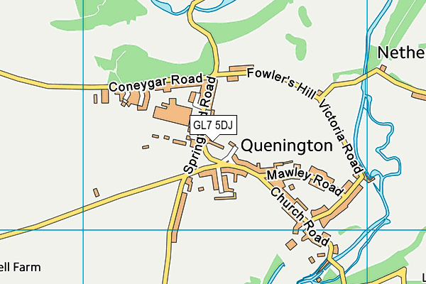 GL7 5DJ map - OS VectorMap District (Ordnance Survey)