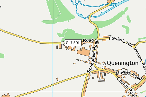 GL7 5DL map - OS VectorMap District (Ordnance Survey)