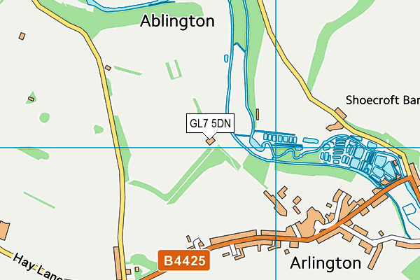 GL7 5DN map - OS VectorMap District (Ordnance Survey)