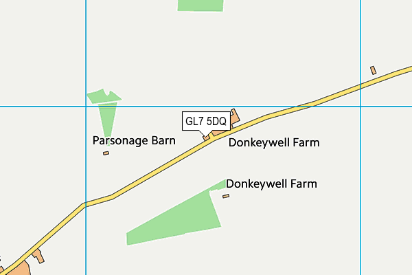 GL7 5DQ map - OS VectorMap District (Ordnance Survey)