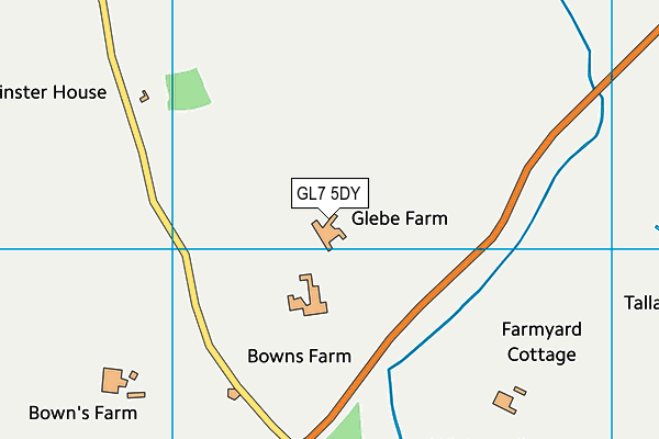 GL7 5DY map - OS VectorMap District (Ordnance Survey)