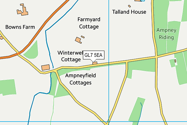 GL7 5EA map - OS VectorMap District (Ordnance Survey)