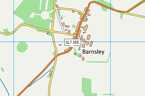 GL7 5EE map - OS VectorMap District (Ordnance Survey)