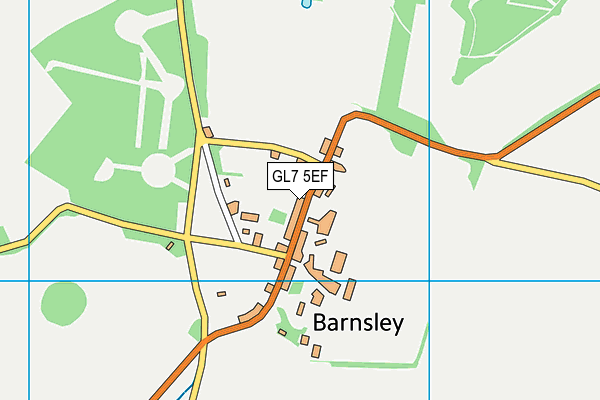 GL7 5EF map - OS VectorMap District (Ordnance Survey)