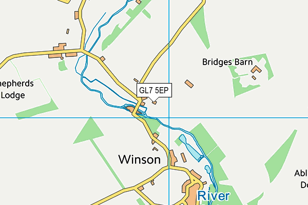 GL7 5EP map - OS VectorMap District (Ordnance Survey)