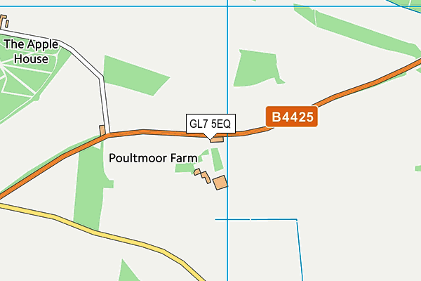 GL7 5EQ map - OS VectorMap District (Ordnance Survey)