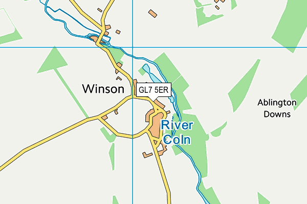 GL7 5ER map - OS VectorMap District (Ordnance Survey)