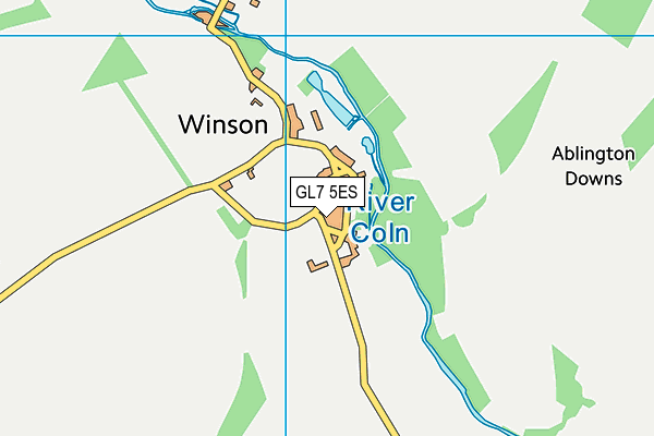 GL7 5ES map - OS VectorMap District (Ordnance Survey)