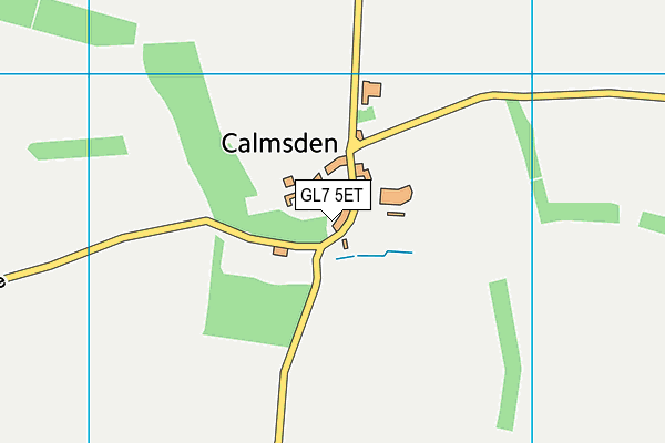 GL7 5ET map - OS VectorMap District (Ordnance Survey)