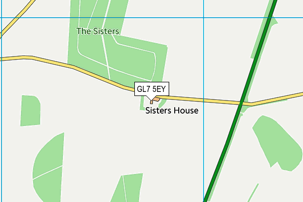 GL7 5EY map - OS VectorMap District (Ordnance Survey)