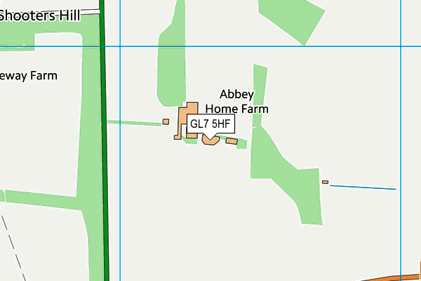 GL7 5HF map - OS VectorMap District (Ordnance Survey)