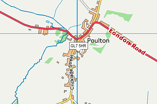 GL7 5HR map - OS VectorMap District (Ordnance Survey)