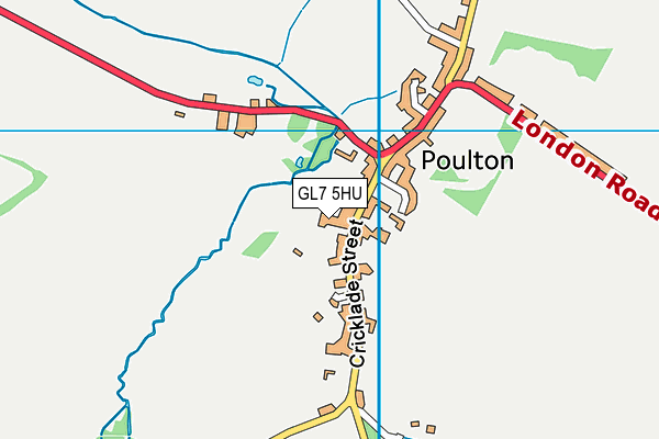 GL7 5HU map - OS VectorMap District (Ordnance Survey)