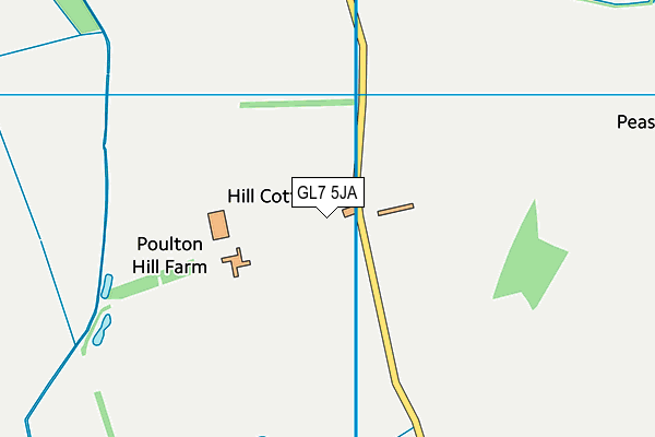 GL7 5JA map - OS VectorMap District (Ordnance Survey)