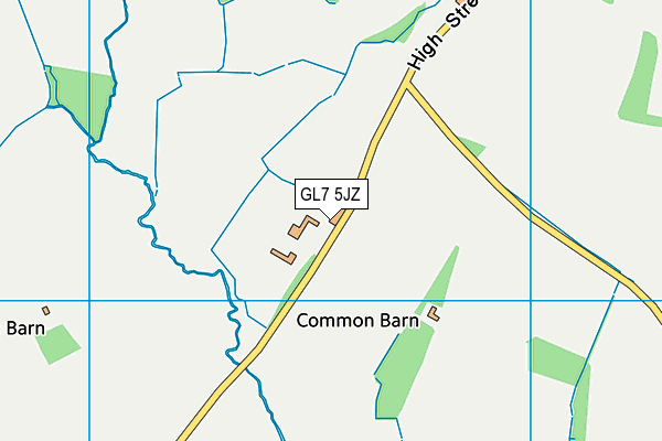 GL7 5JZ map - OS VectorMap District (Ordnance Survey)