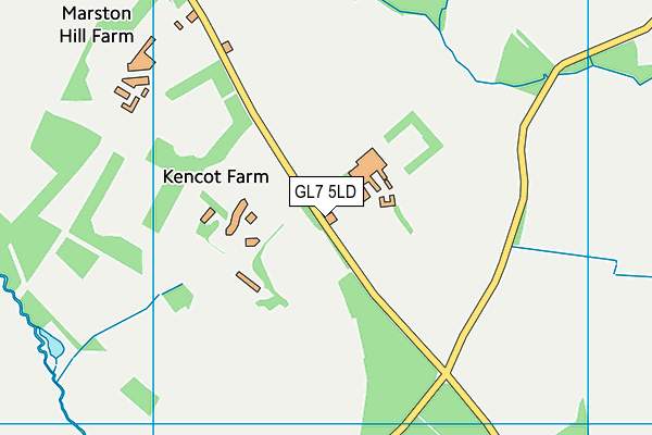 GL7 5LD map - OS VectorMap District (Ordnance Survey)