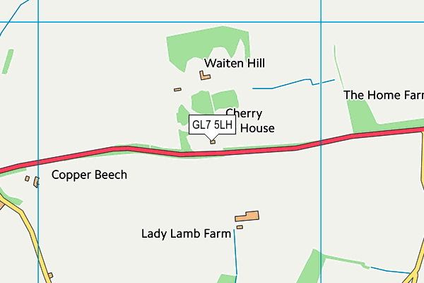 GL7 5LH map - OS VectorMap District (Ordnance Survey)