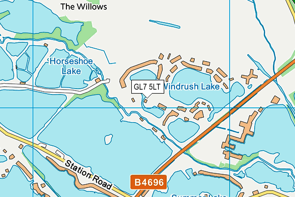 GL7 5LT map - OS VectorMap District (Ordnance Survey)