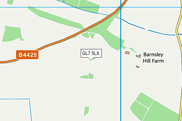 GL7 5LX map - OS VectorMap District (Ordnance Survey)