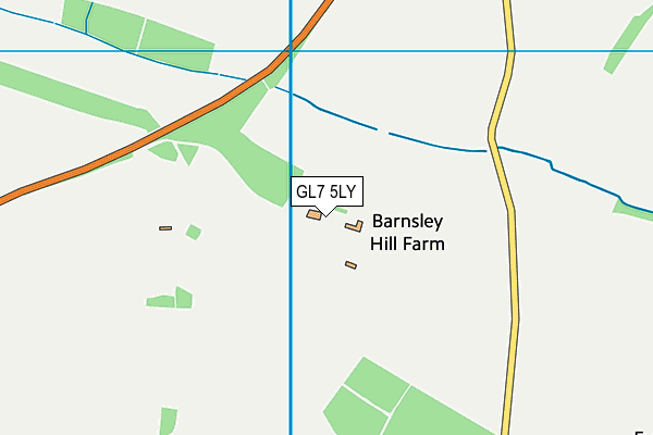 GL7 5LY map - OS VectorMap District (Ordnance Survey)