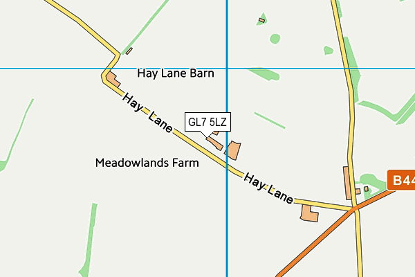 GL7 5LZ map - OS VectorMap District (Ordnance Survey)