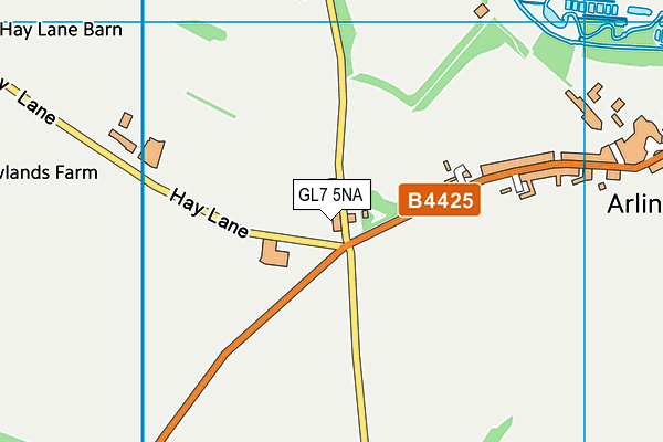 GL7 5NA map - OS VectorMap District (Ordnance Survey)