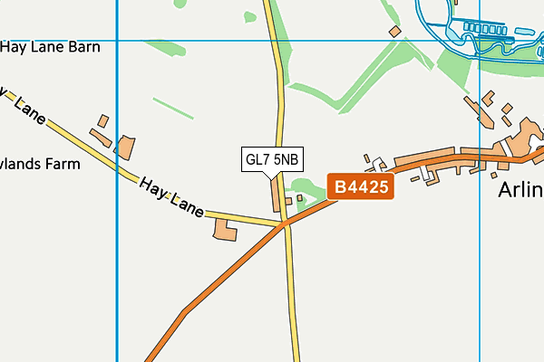 GL7 5NB map - OS VectorMap District (Ordnance Survey)