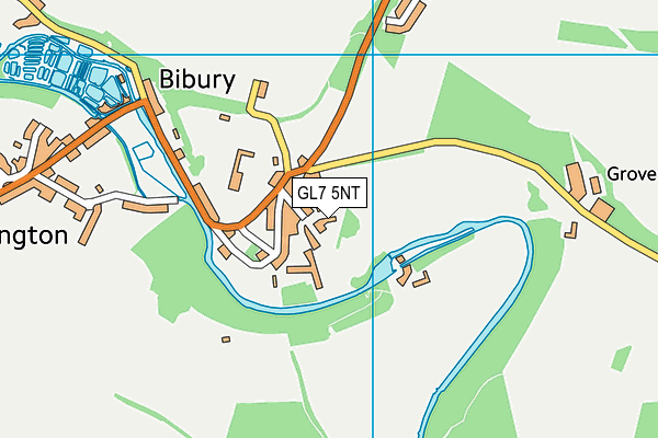 Bibury Cricket Club map (GL7 5NT) - OS VectorMap District (Ordnance Survey)