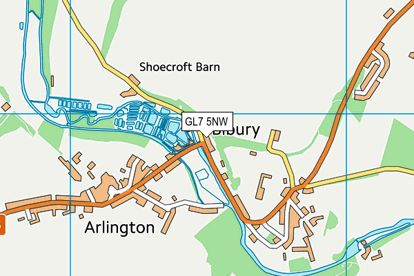 GL7 5NW map - OS VectorMap District (Ordnance Survey)