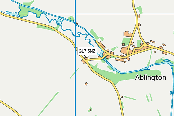 GL7 5NZ map - OS VectorMap District (Ordnance Survey)