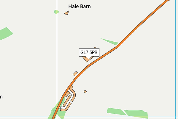 GL7 5PB map - OS VectorMap District (Ordnance Survey)