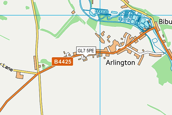 GL7 5PE map - OS VectorMap District (Ordnance Survey)