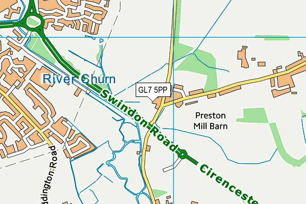 GL7 5PP map - OS VectorMap District (Ordnance Survey)