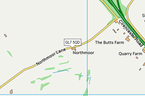South Cerney Golf Course map (GL7 5QD) - OS VectorMap District (Ordnance Survey)