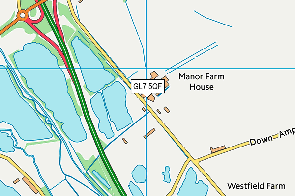 GL7 5QF map - OS VectorMap District (Ordnance Survey)